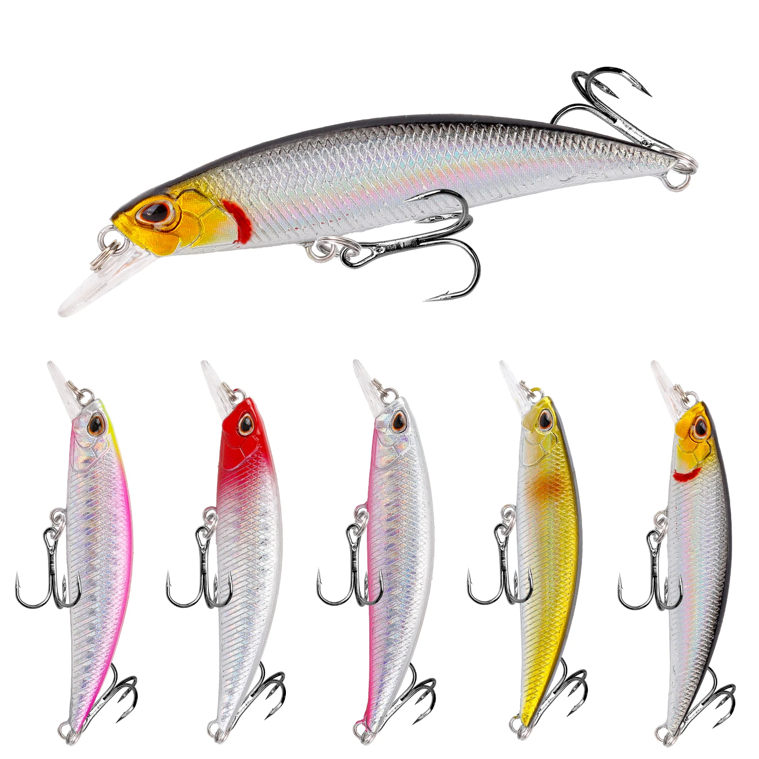 

1 шт., Тонущая блесна, искусственная пластиковая жесткая приманка, 8 см, 9 г