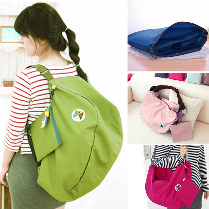

Light Weight Nylon Foldable Backpack Storage Shoulder Bag Multifunctional Finishing Package Outdoor Pack Mochila Feminina