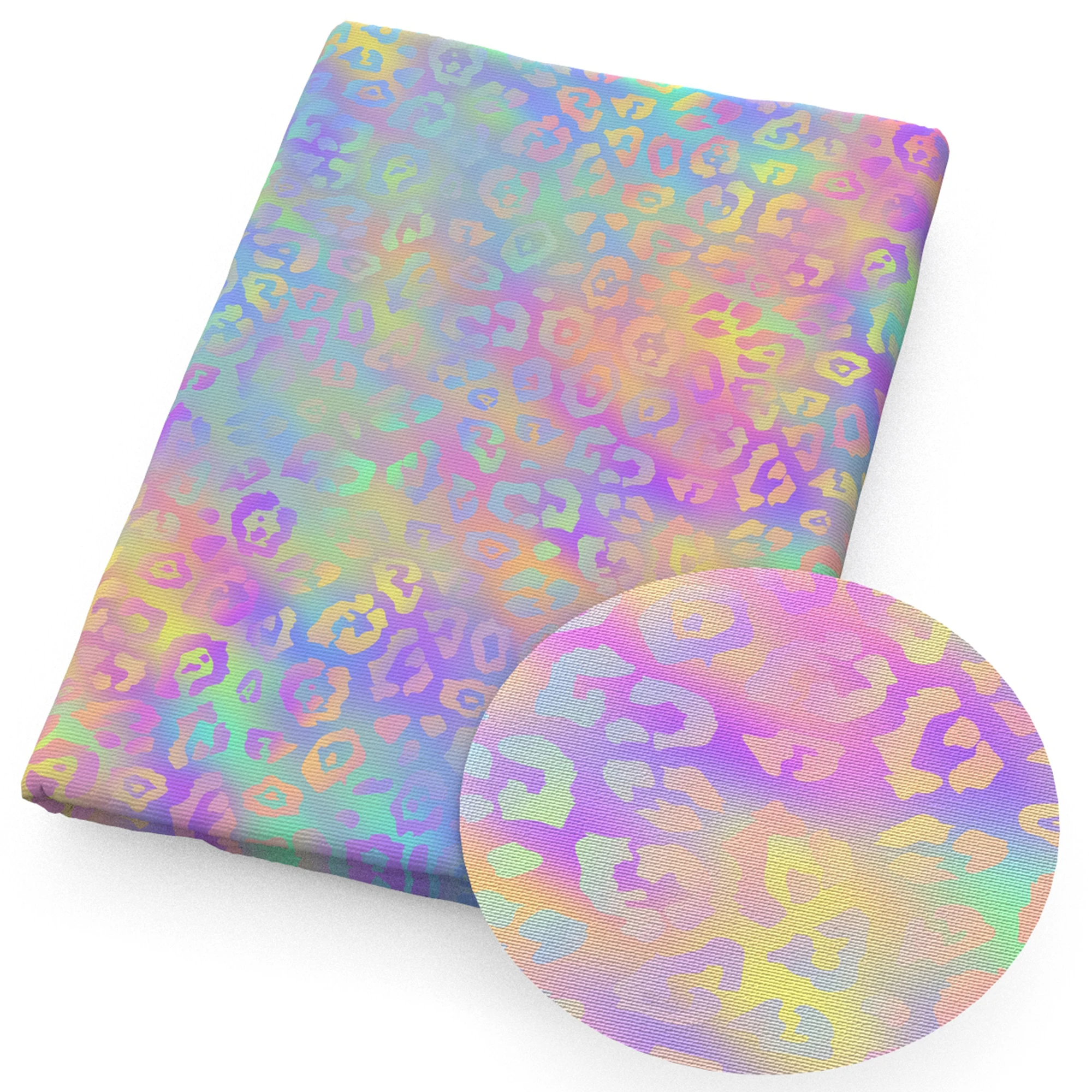 Ткань из полиэстера и хлопка с леопардовым принтом текстурой животных для шитья