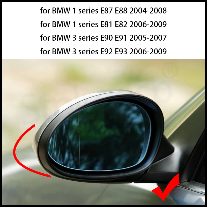 E90 E91 Black M3 Style Cover E81 E82 E87 E88 for BMW 1 3 Series E92 E93 Carbon Fiber M Look Rear Mirror Cap Car Accessories
