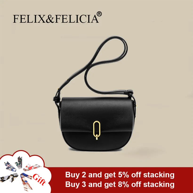 

FELIX&FELICIA Factory Brand High Quality Luxury Genuine Leather Fashion Shoulder Saddle Bags Mini Crossbody Bags For Women 2021