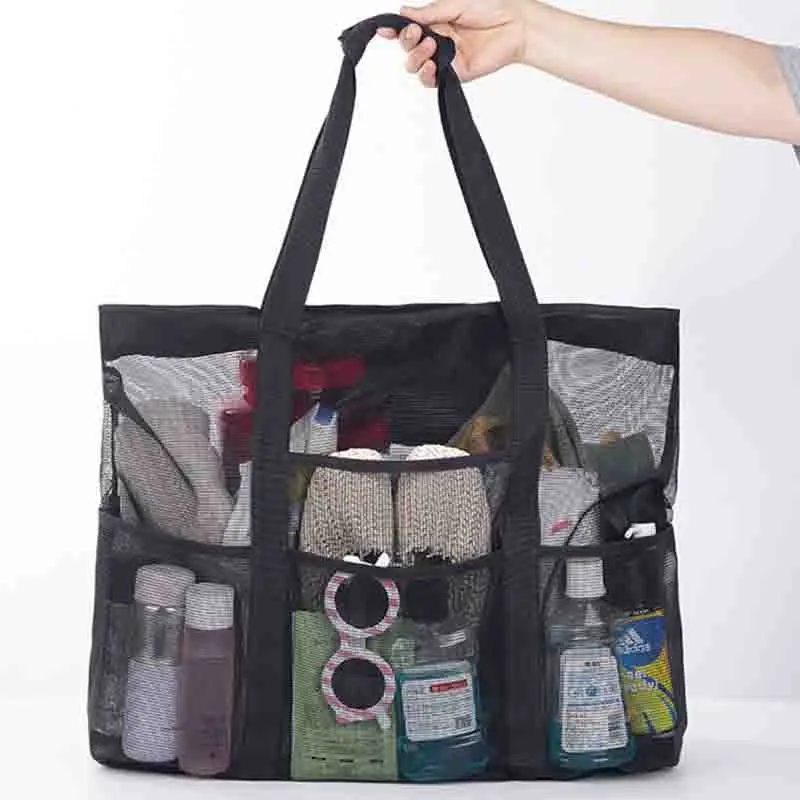 

Сетчатая Сумка для душа, 8 сумок для хранения, портативная женская большая корзина для душа, портативная пляжная сумка