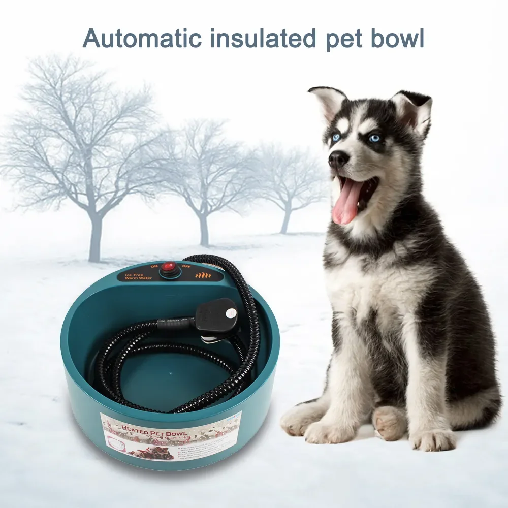 

Dog Bowl Heating Feeding Feeder Water Bowl Pet Dog Cats Puppy Winter Heating Pet Feeder Food Container Feeding Pet Heating Bowl