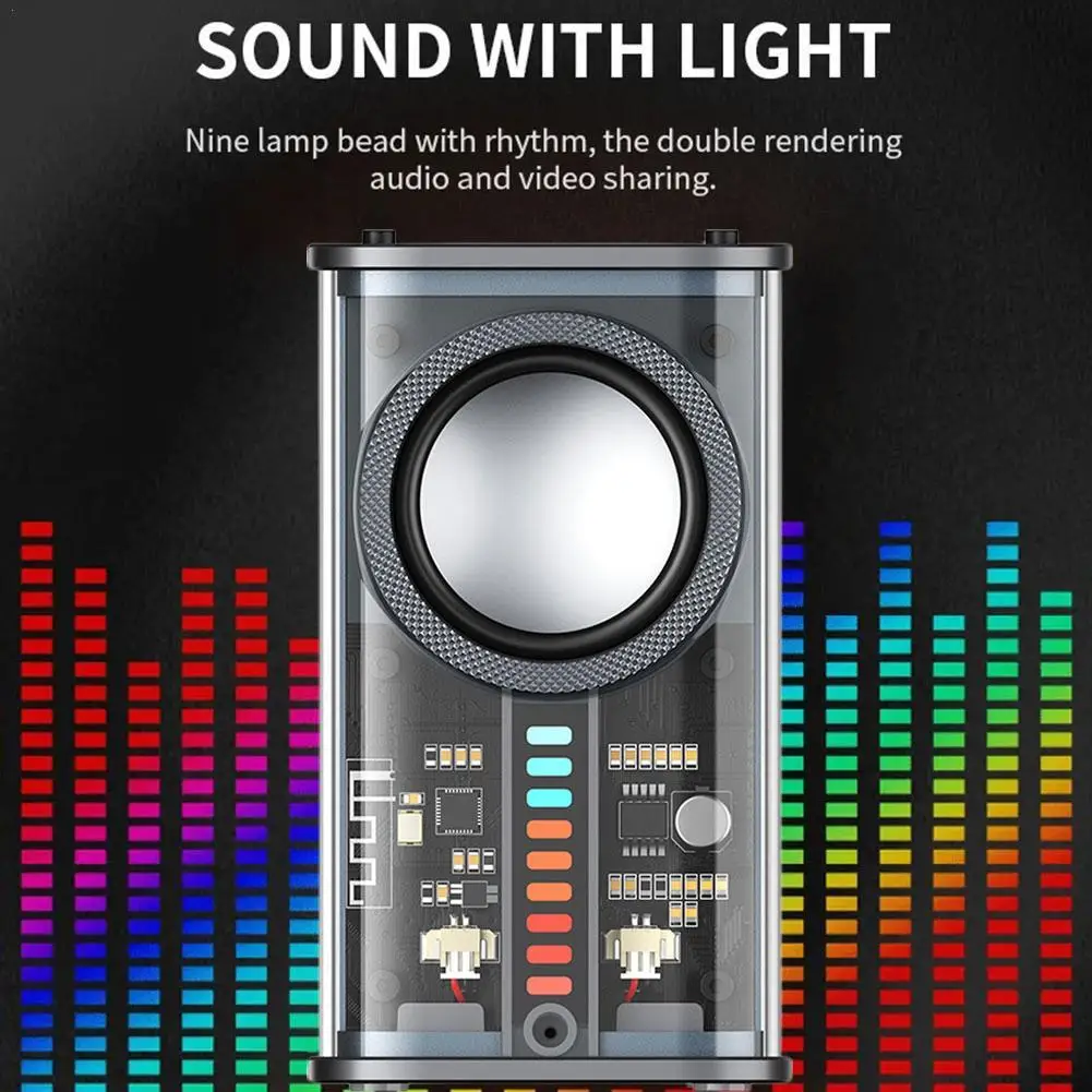 

K07 Wireless Speaker For Outdoor Travel Armor Bluetooth Speaker Transparent Wireless Stereo Surround Speakers Audio Player 2023