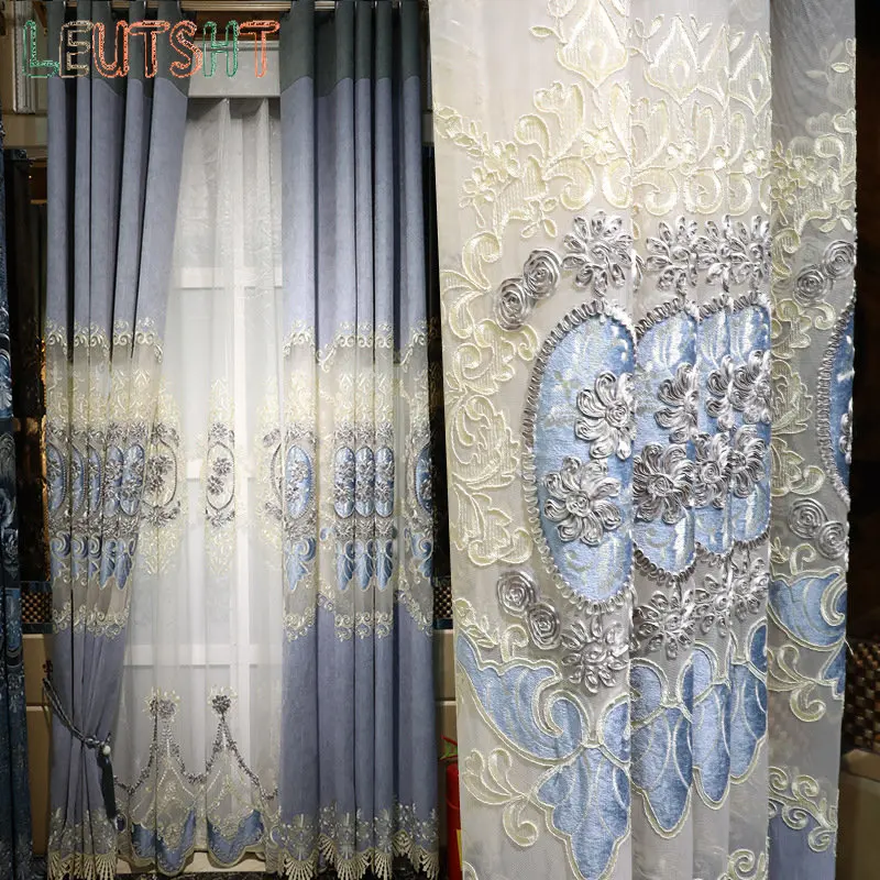 

Шторы в китайском стиле для гостиной, спальни, роскошные шторы для виллы, шторы на окна, балдахины, настройка
