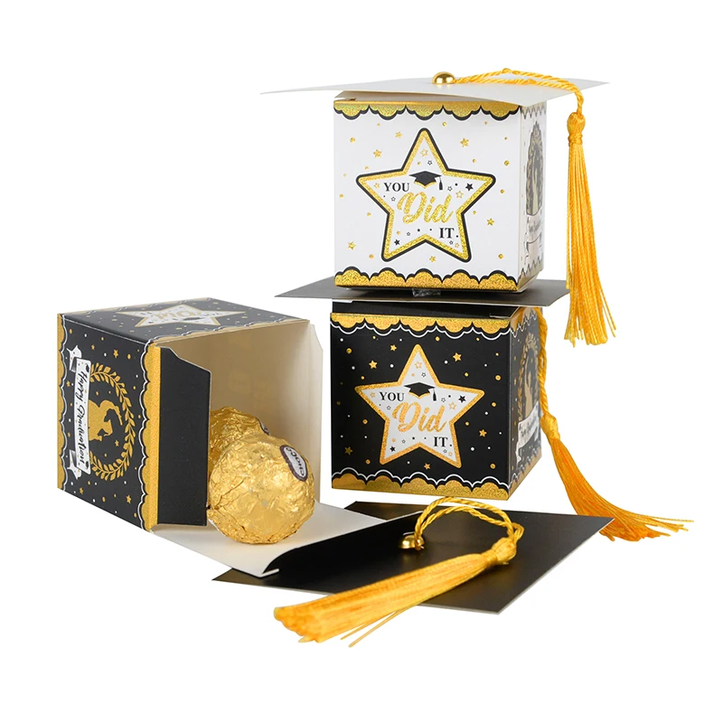 With Yellow Tassel Diy Grad Cap Box For Graduation Gift Graduation Party Decor Supplies