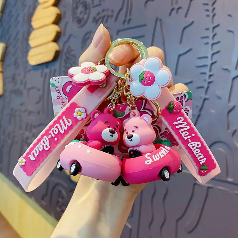 

Toy Story Losto Disney Accessory Toys Keychain Decorate Cartoon Anime Figure Cute Pink Bear Pendant Gifts for Children Christmas