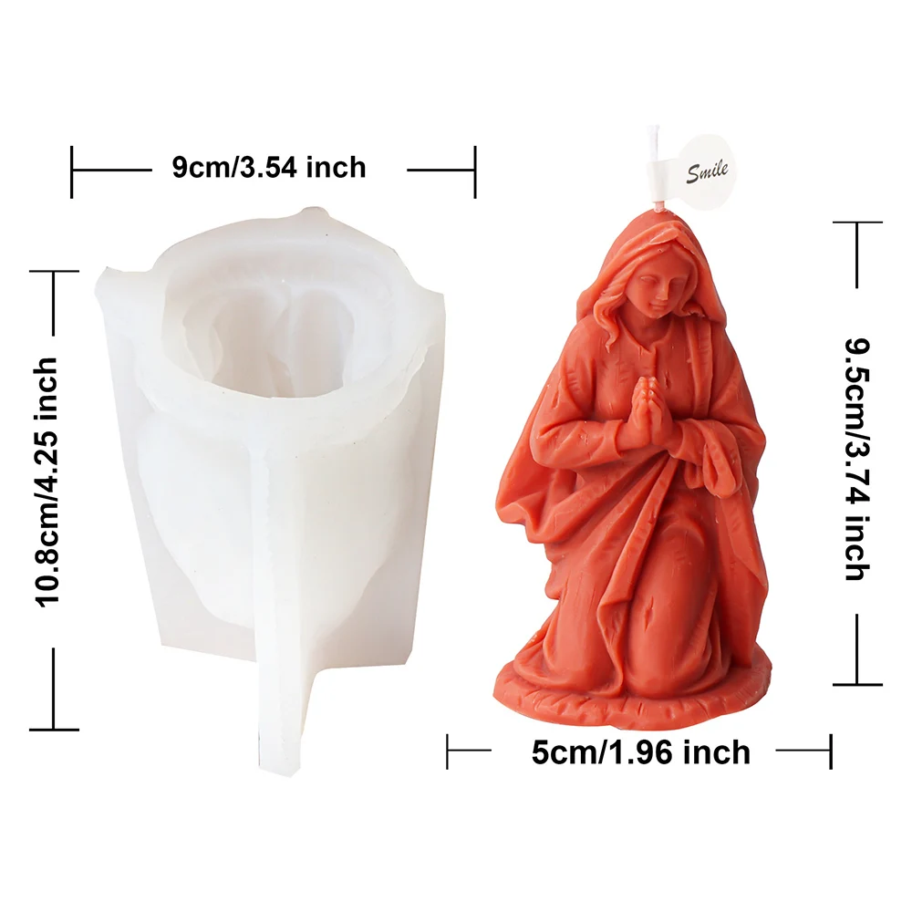Форма для женских свечей на коленях и молитвах 3d-скульптура сделай сам пластырь