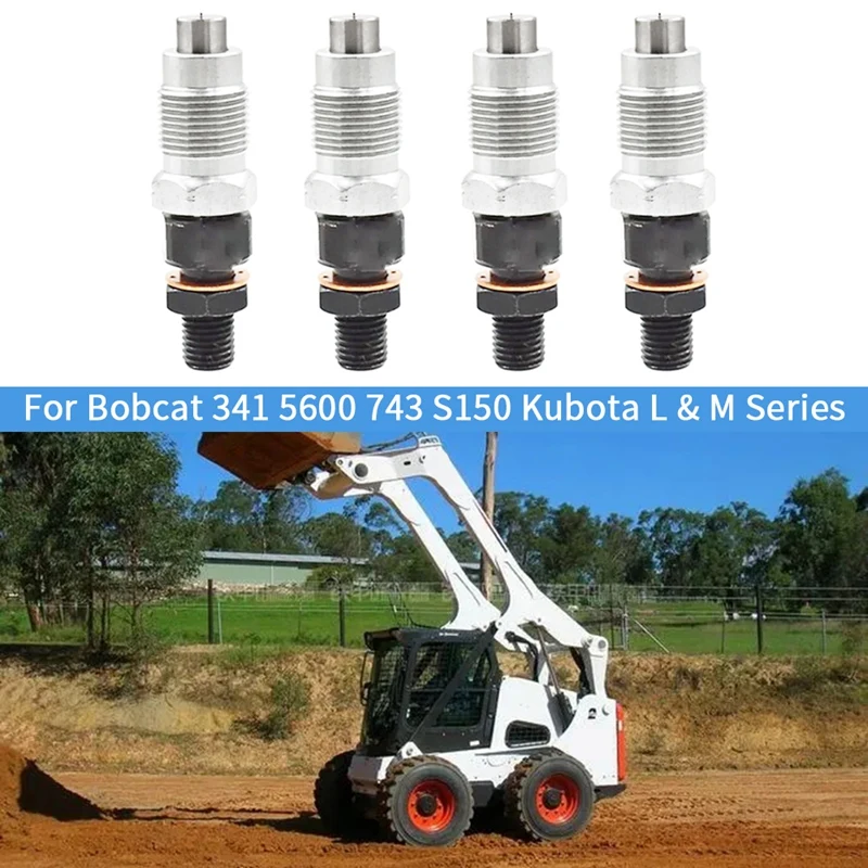 4 шт. топливный инжектор в сборе 6722147 7023120 для Bobcat 341 5600 S150 Kubota L &amp M серии 743-16454
