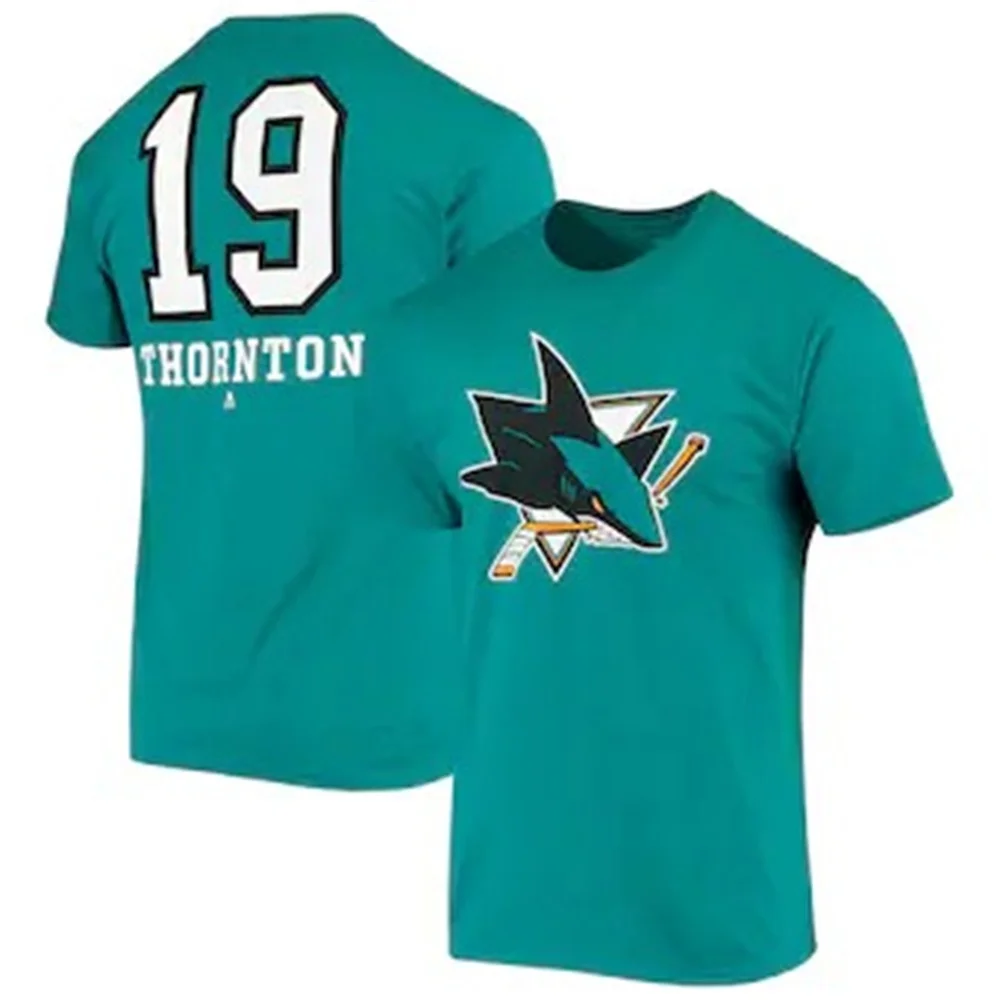 

San Jose shark summer oversized men's shirt 3D printing new ice hockey series T-shirt 2022 ice hockey team sport shark shirt