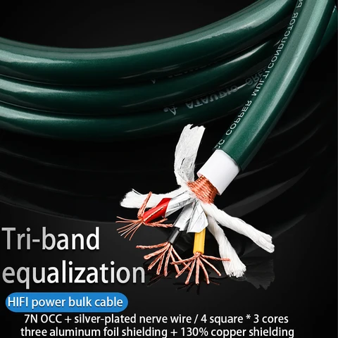 7N OCC с посеребренным нервным проводом Hi-Fi, оптовый кабель питания, усилитель проигрывателя компакт-дисков/IEC для шнура питания «сделай сам», оптовый кабель питания
