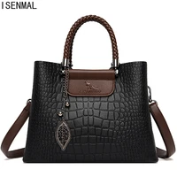 new 3 layers pocket handbag high quality leather women handbags luxury brand diagonal ladies shoulder messenger bags tote