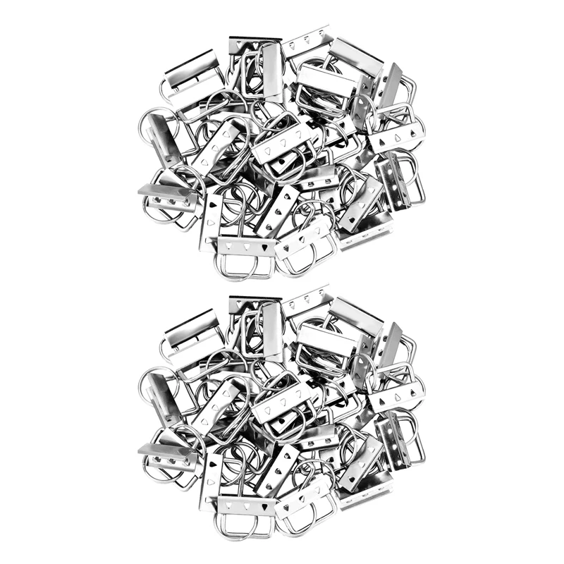 

80 Piece Key Ring Hardware Keychain Bracelet Hardware With Lanyard Key Ring