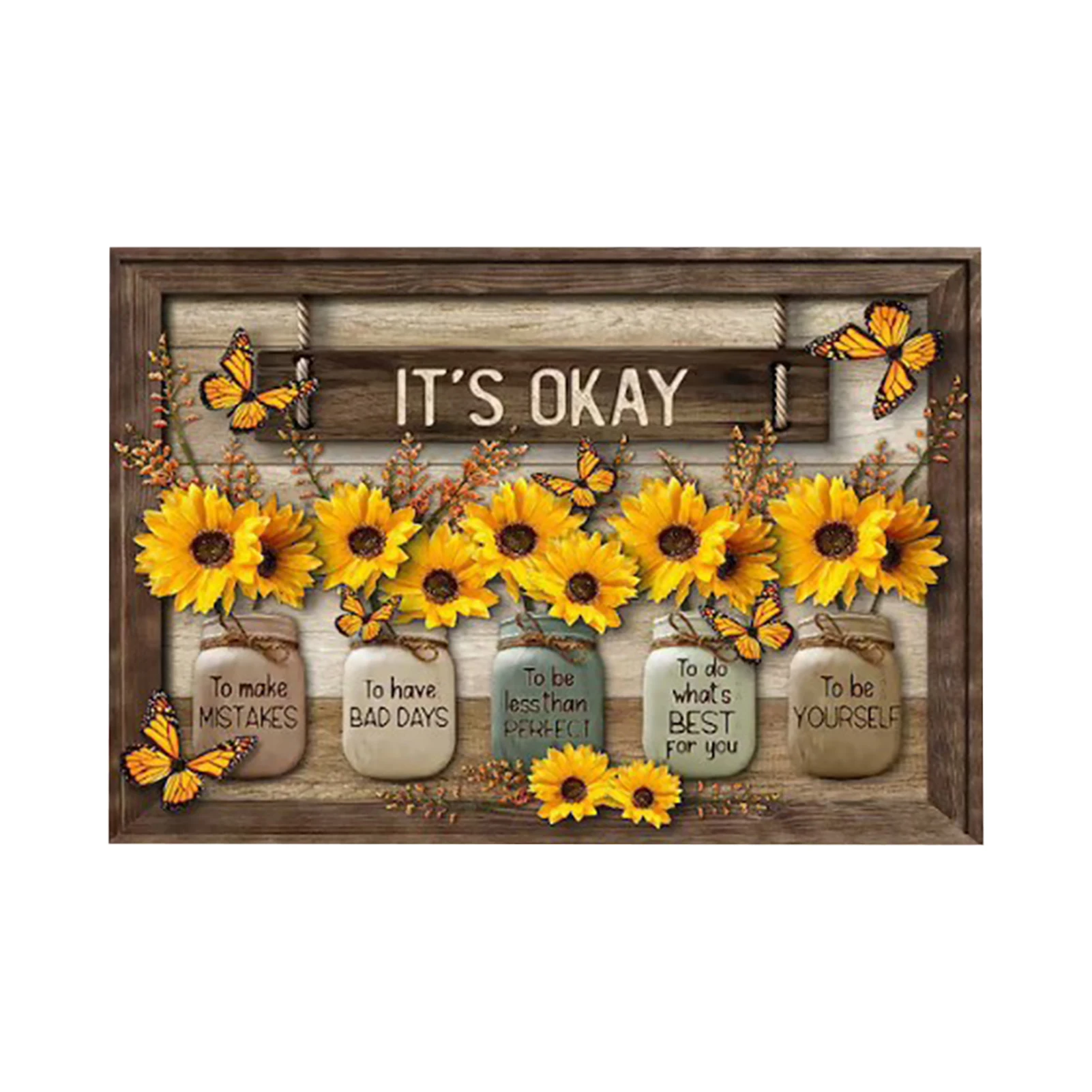 

Холст искусственный кухонный ландшафт домашний декор фермерский вдохновляющий Цитата офисная печать Подсолнух, настенное искусство спаль...