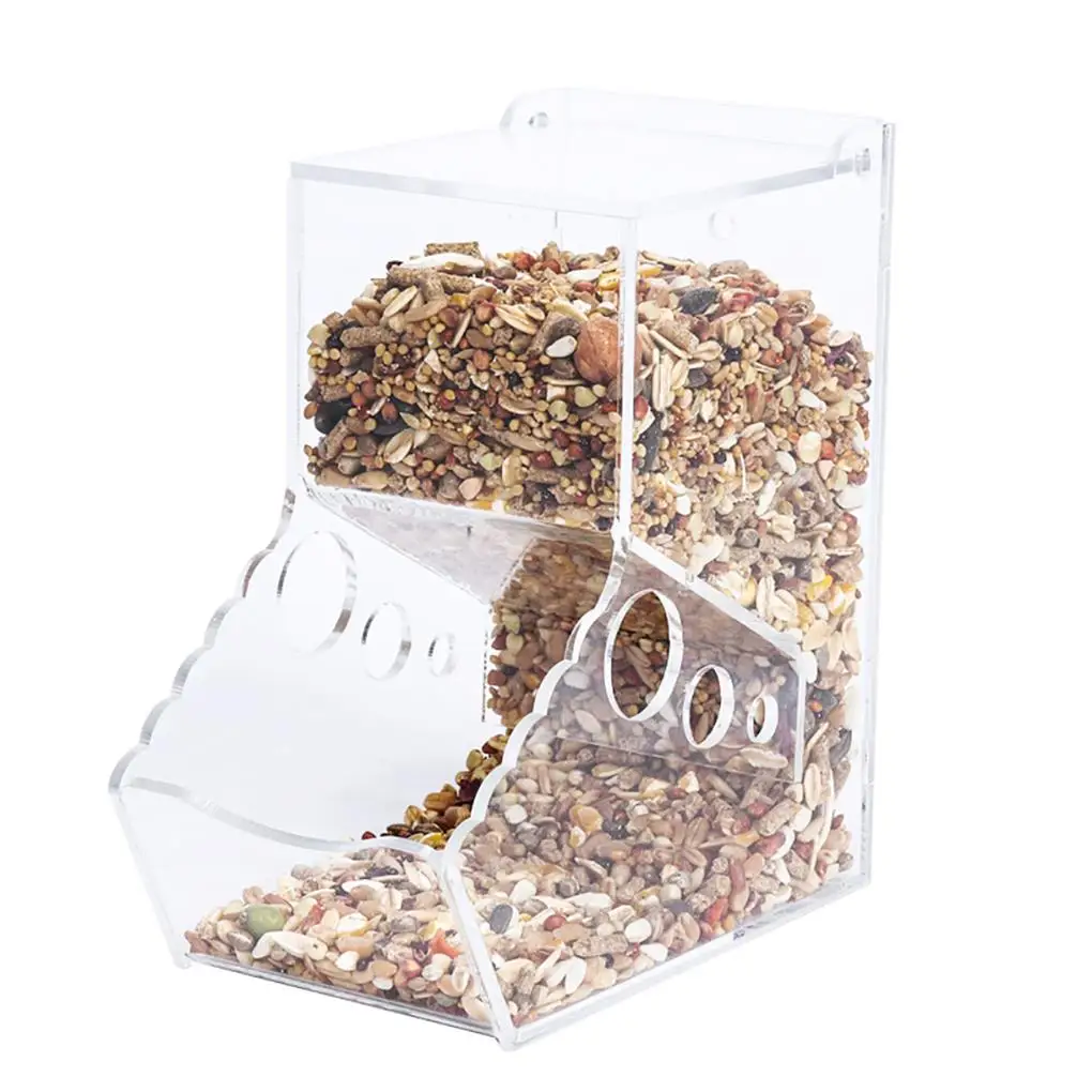 

Диспенсер для пищевых продуктов, автоматическая кормушка для домашних животных, Прозрачная чаша, большой пластиковый контейнер с защитой о...