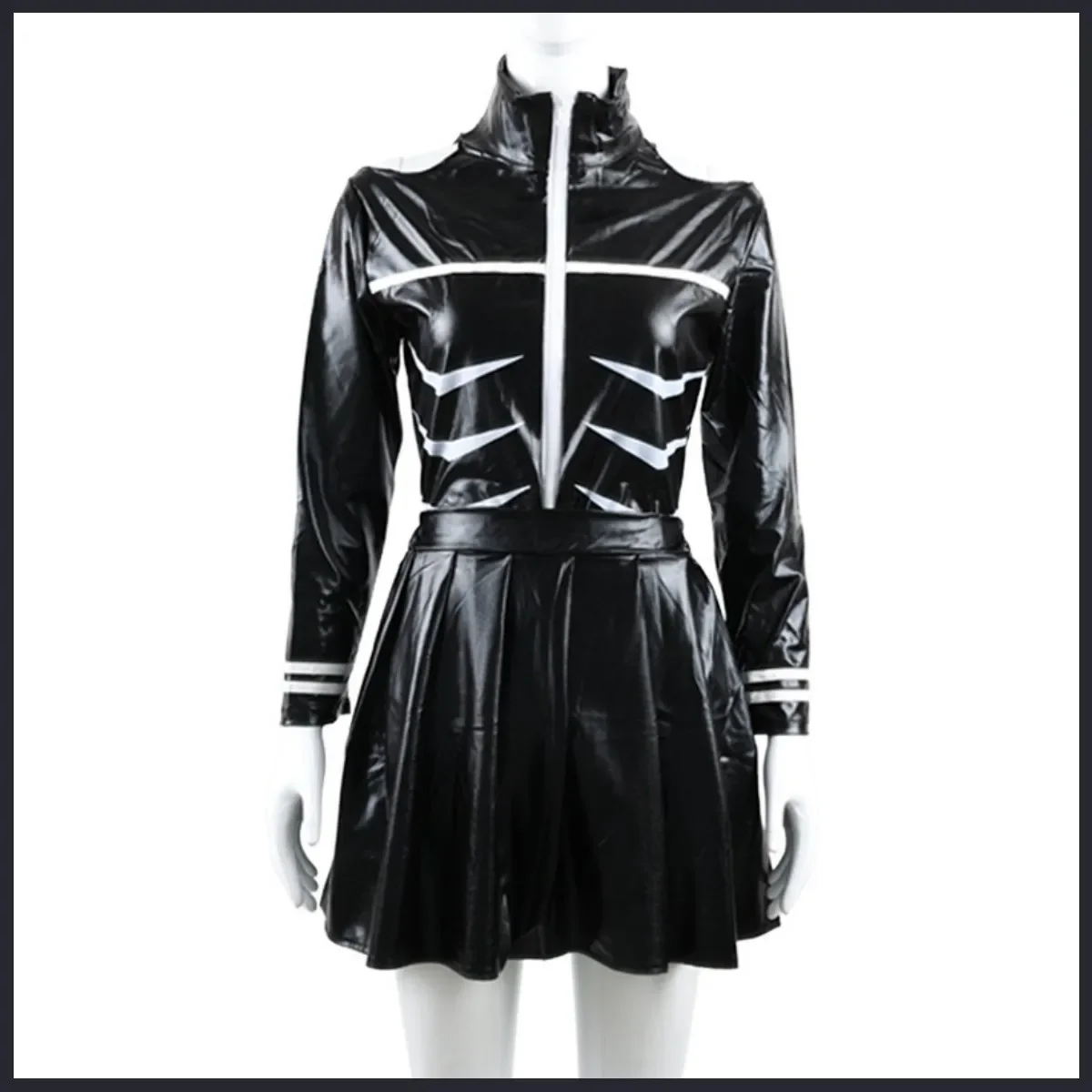 Аниме Токийский Гуль канеки Кен косплей костюм женское черное платье из ПУ