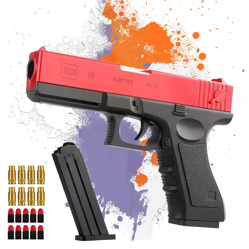 

Glock Airsoft Gun Pistol Shell Ejecting Soft Bullet Gun Toy Weapon Children Armas Blaster Shoot Outdoor CS Game Boys Toy Guns