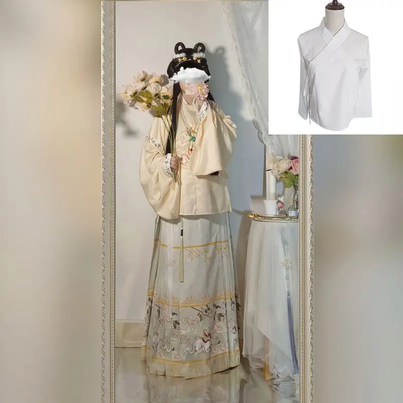 2023 китайский новый год Hanfu вышитая с круглым вырезом большая мианская юбка