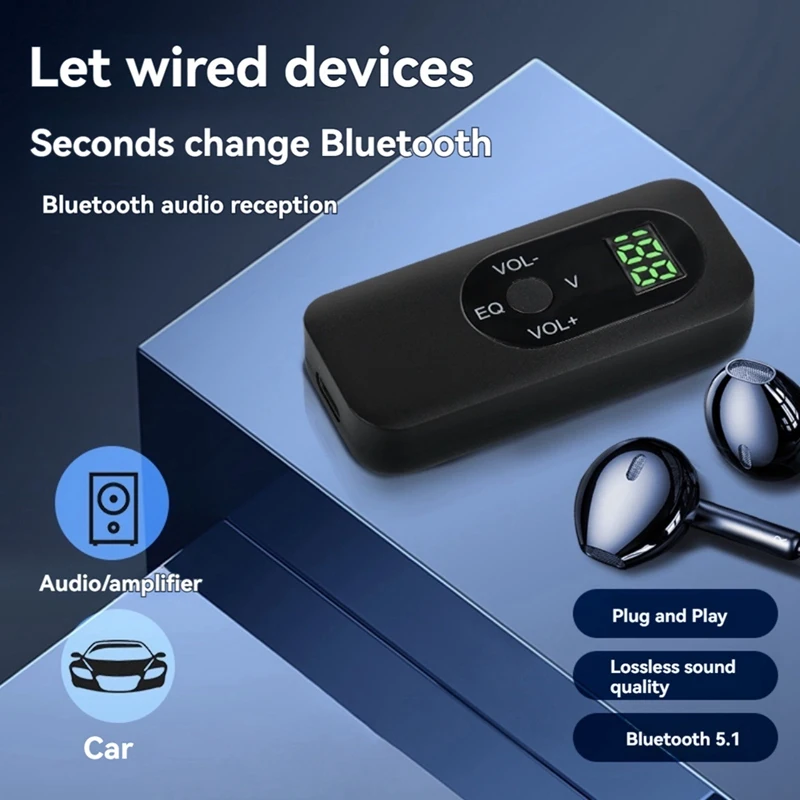 5.1 Bluetooth-приемник адаптер петличный для наушников динамики автомобильная