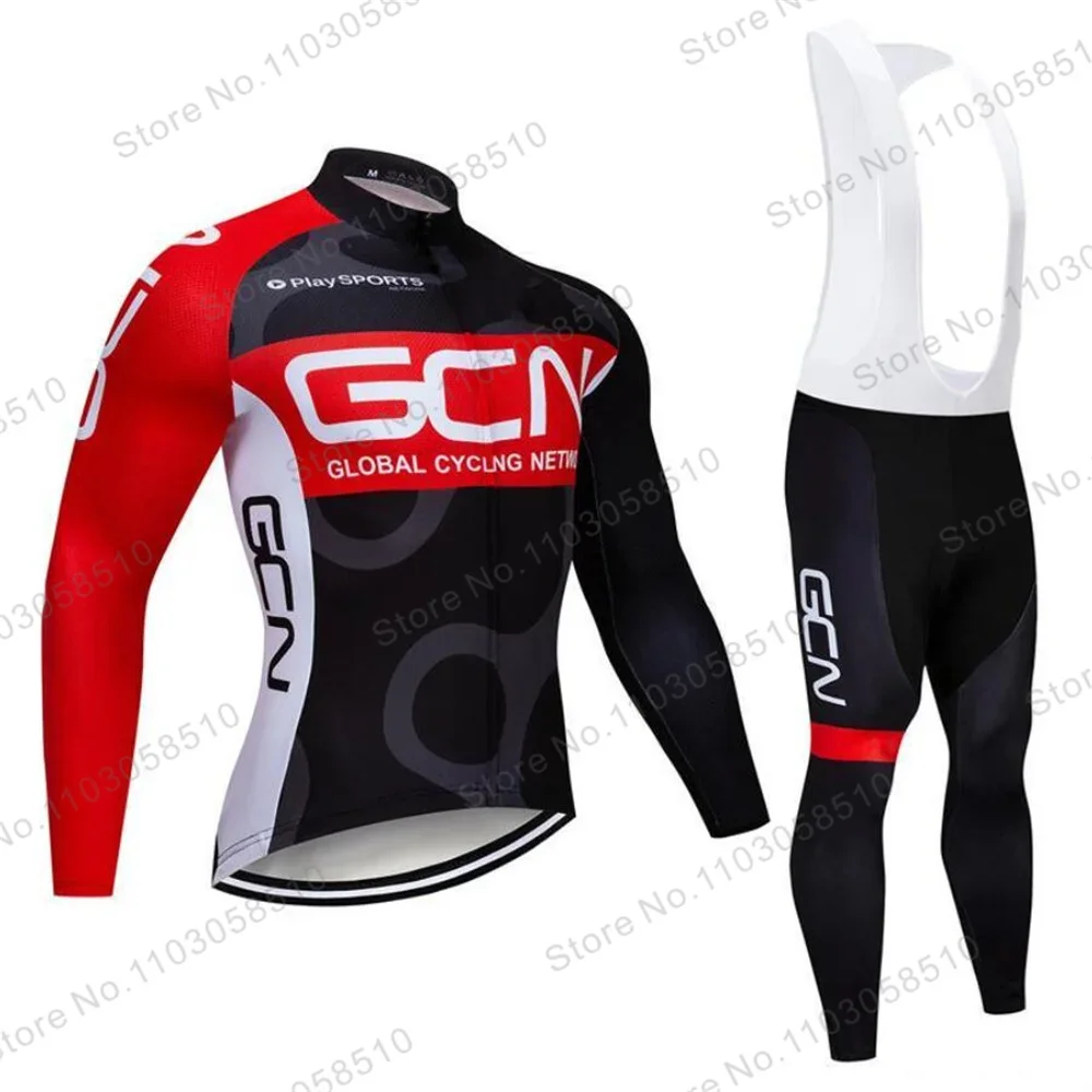 

Новинка 2024, профессиональная команда Gcn, осенний комплект из Джерси для велоспорта, брюки с нагрудником, одежда для горного велосипеда, Джерси 9D Gel Pro, велосипедные брюки с длинным рукавом, костюм
