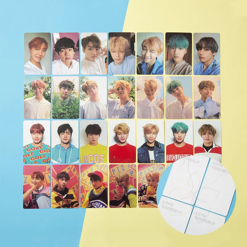 KPOP Bangtan Boys Lomo открытка новый альбом Love Yourself Photocard самодельные бумажные открытки