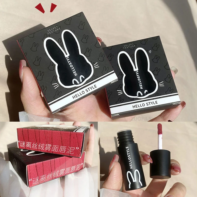 1/3 шт. черная матовая губная помада в стиле панк атласная красная водостойкая