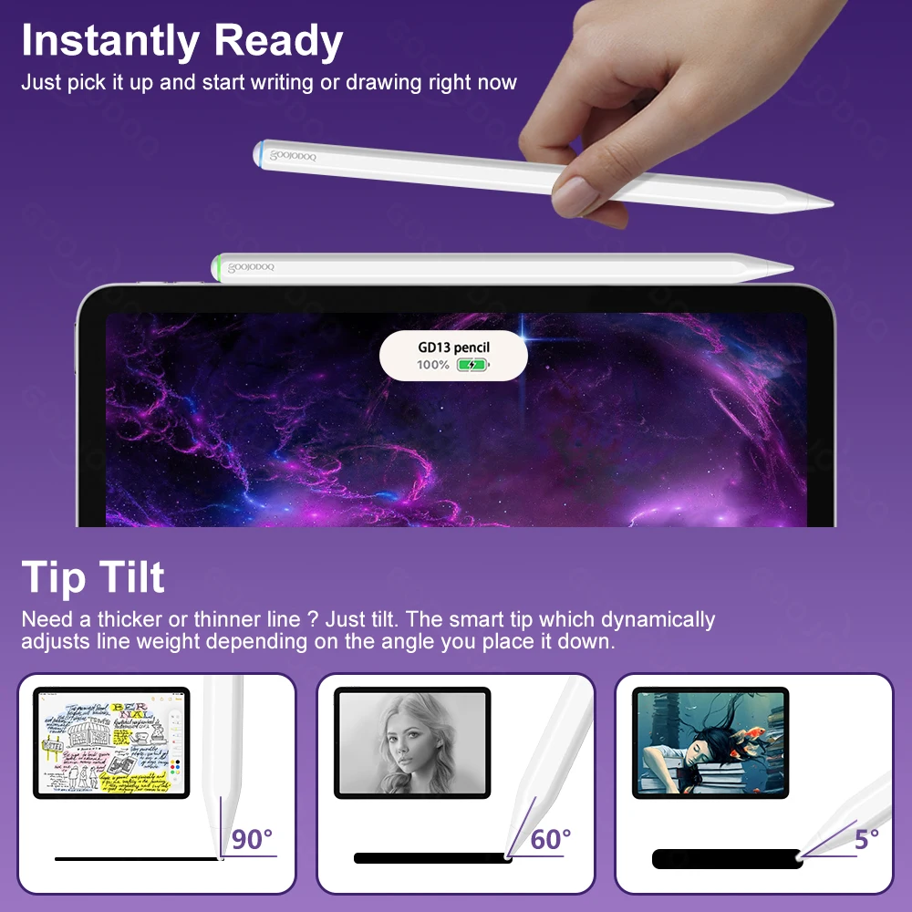 Для Apple Pencil 2 стилус-ручка для iPad Air 5 4 Pro 11 12 9 2021 Mini 6 1 беспроводная защита ладони |