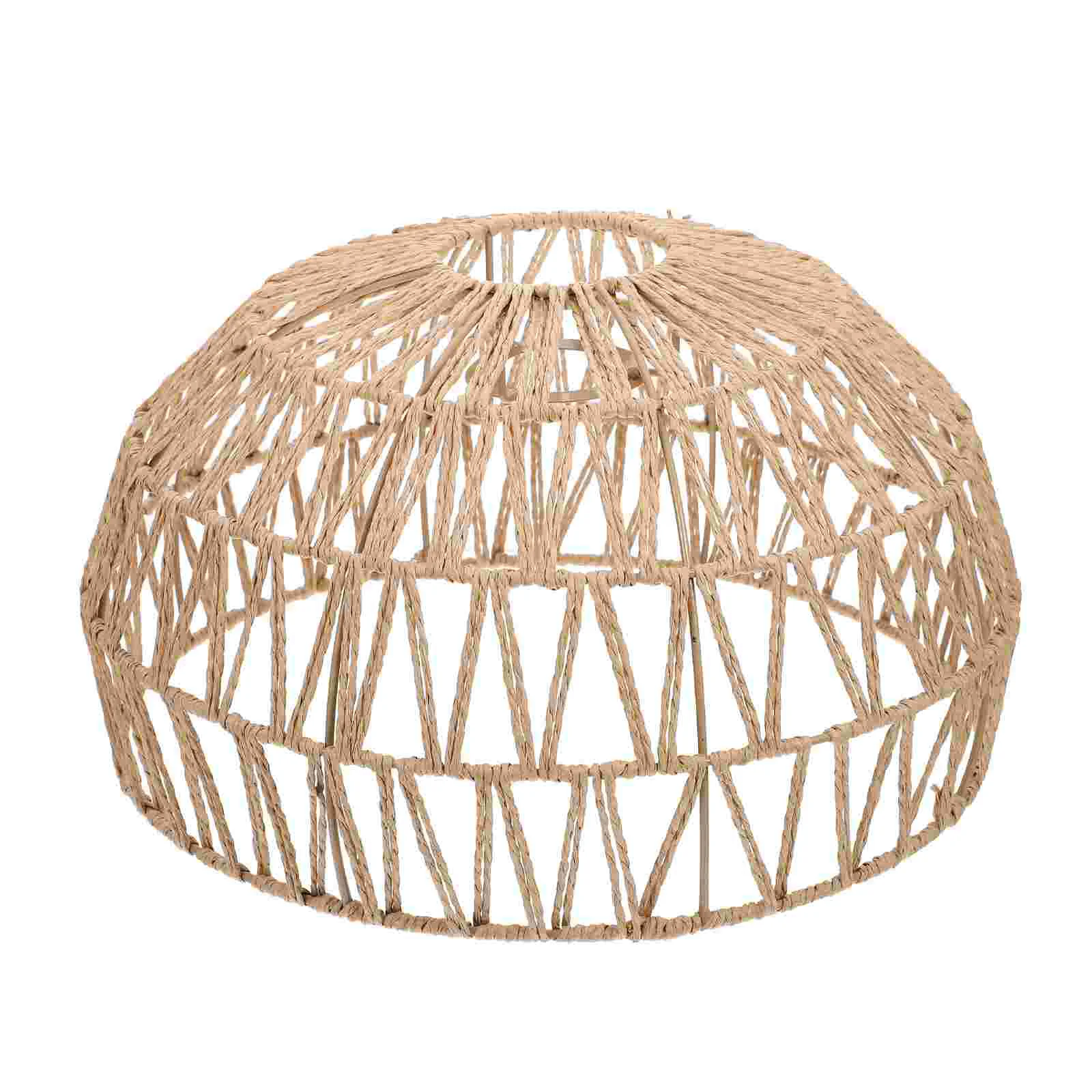 

Lamp Shadecover Lampshade Pendant Rattan Chandelier Wicker Woven Ceiling Shades Guard Bulb Floor Hanging Farmhouse Rustic Table