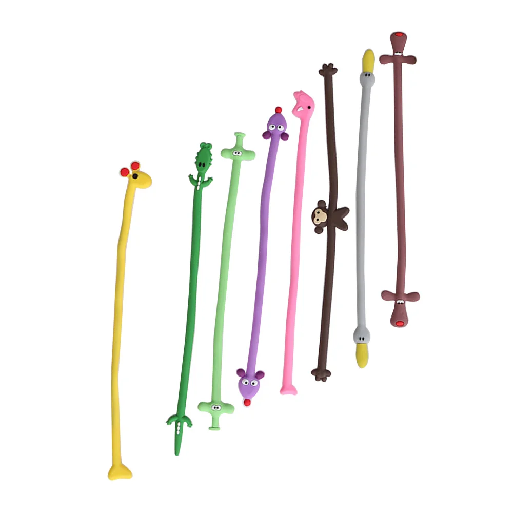 

8 Pcs Cable Organizer Durable Animal Shape Lightweight Cartoon Headset Ties Earphone Winders