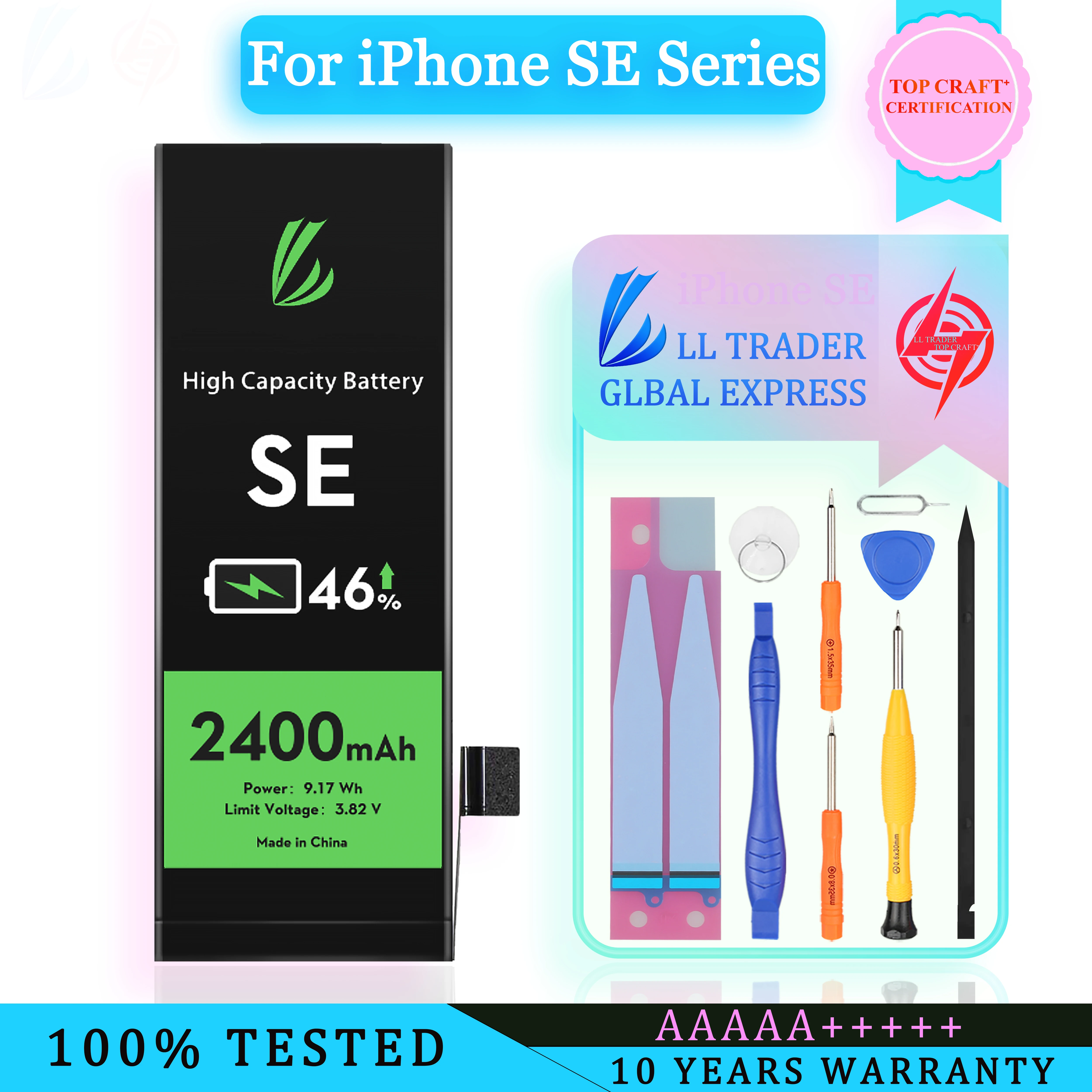 

High-quality Phone Battery For iPhone SE SE2 Original Bateria Replacement Batterie аккумулятор With Tools