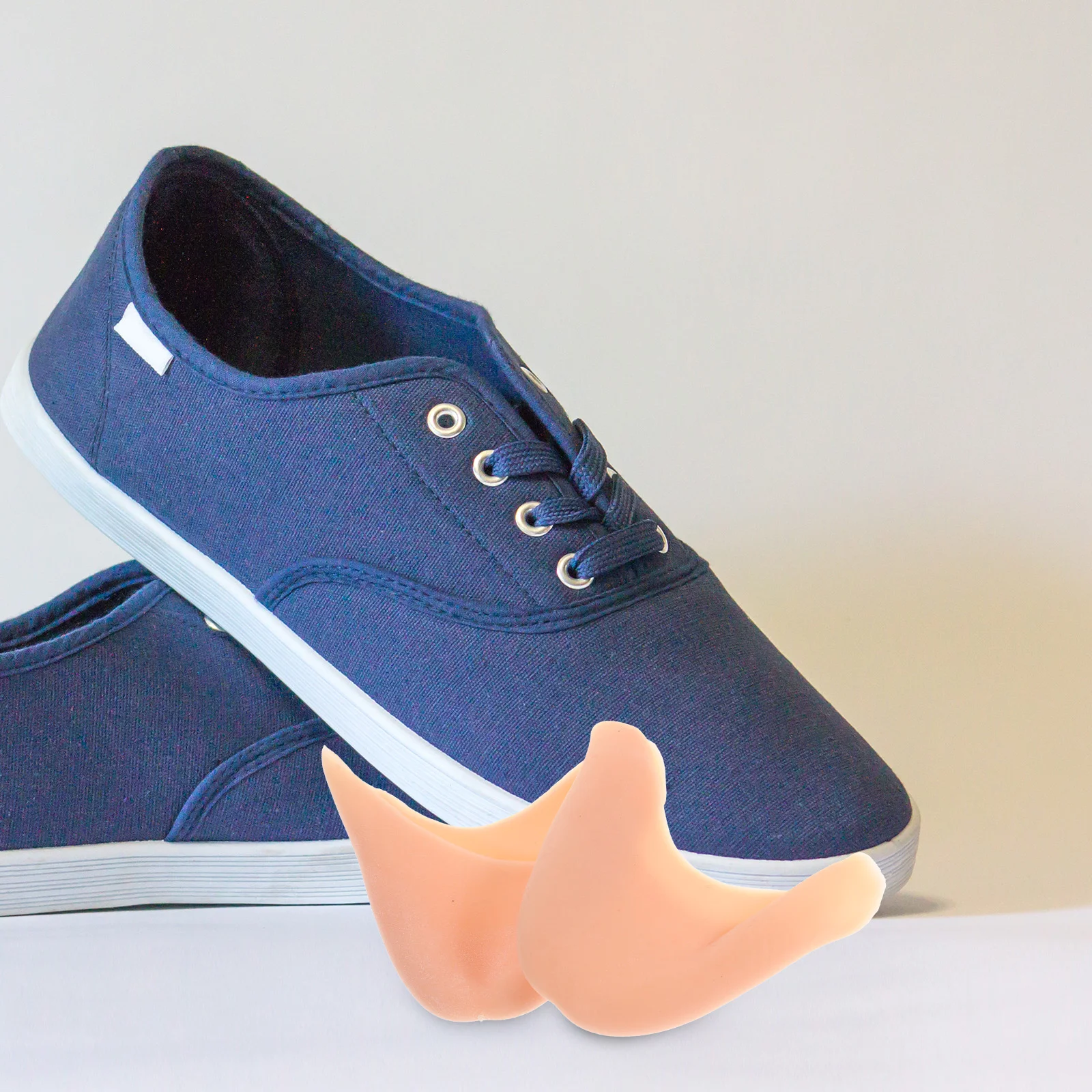 Пара силиконовых накладок на носки/накладки носки/телесные) силиконовые