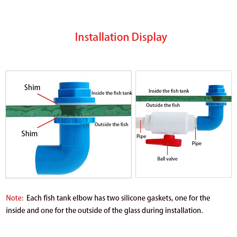 1-10 шт. т. Д. 20 ~ 50 мм ПВХ 90 ° колено дренажный соединитель переливные соединения для