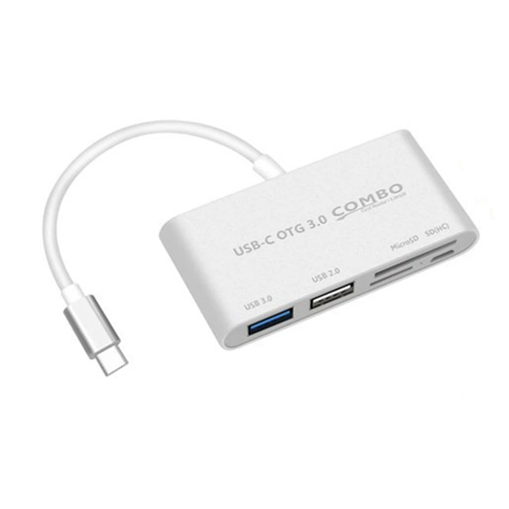 

USB 3,0 концентратор SD TF кардридер с микро-источником питания Type-C док-станция пять в одном