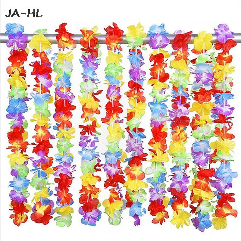 

10 шт., гавайская гирлянда из искусственных цветов