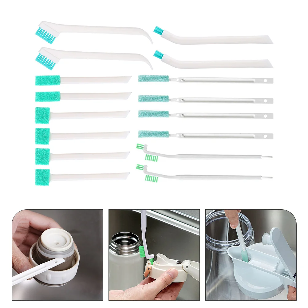

Clean Crevice Brush Bottle Set Cleaning Small Scrub Brushes Cup Lid Spaces Kitchen Jewlery Sets