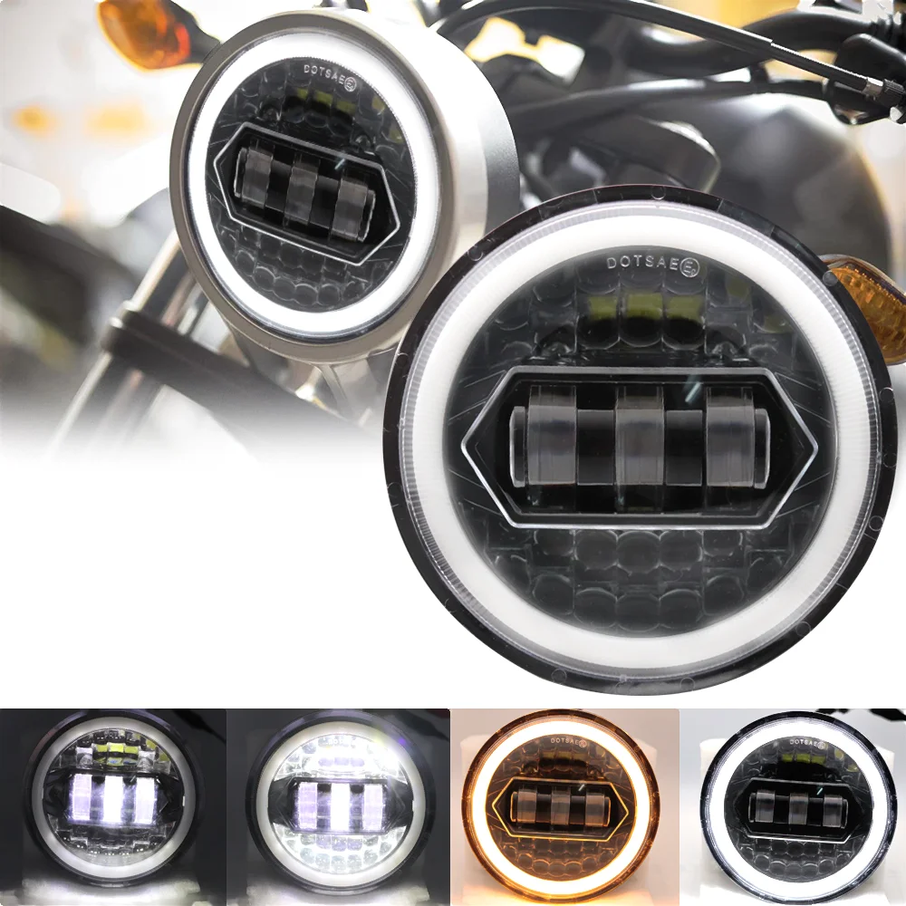 

Светодиодная мотоциклетная фара 5,75 дюйма, высокая яркость, для Harley Sportster 1200 883 Street 500 750 5-3/4 ", круглый проектор, налобный фонарь