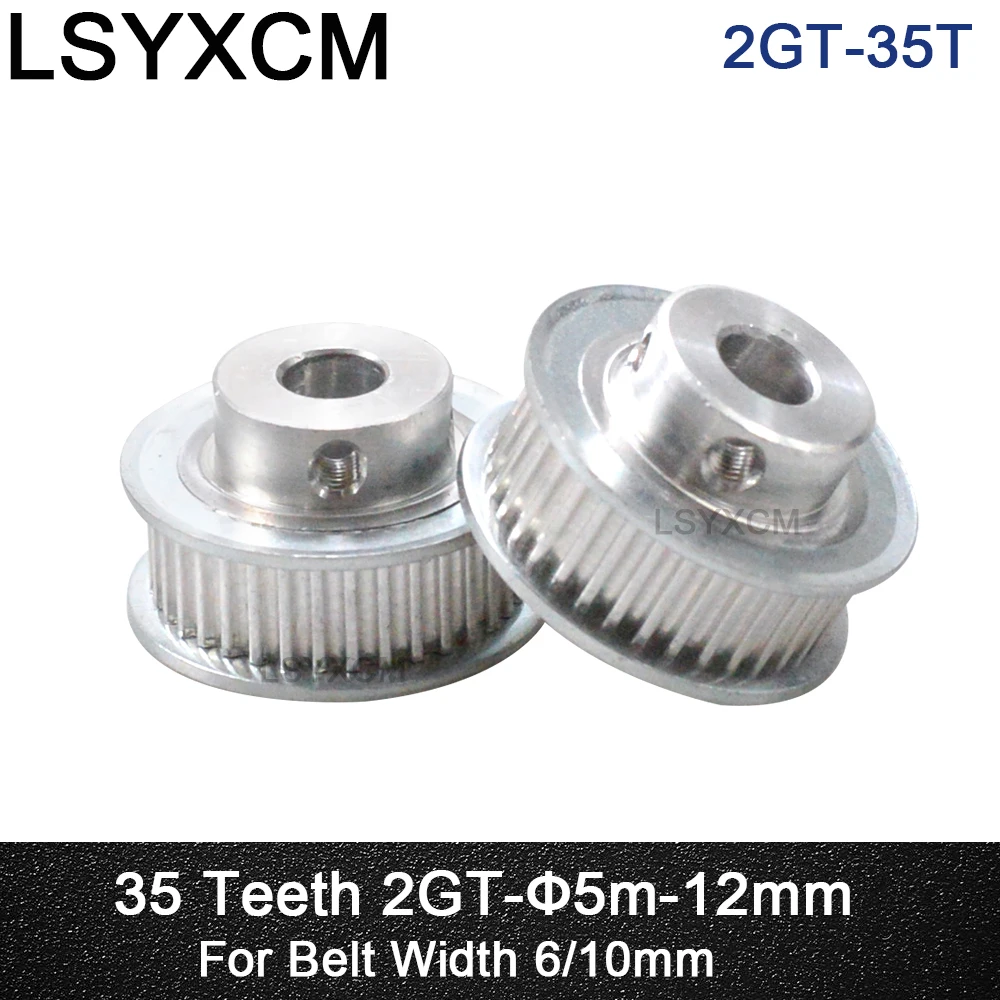 

35 Teeth 2GT Timing Pulley Bore 5/6/6.35/7/8/10/12mm for GT2 Open Synchronous belt width 6/10mm small backlash 35Teeth 35T