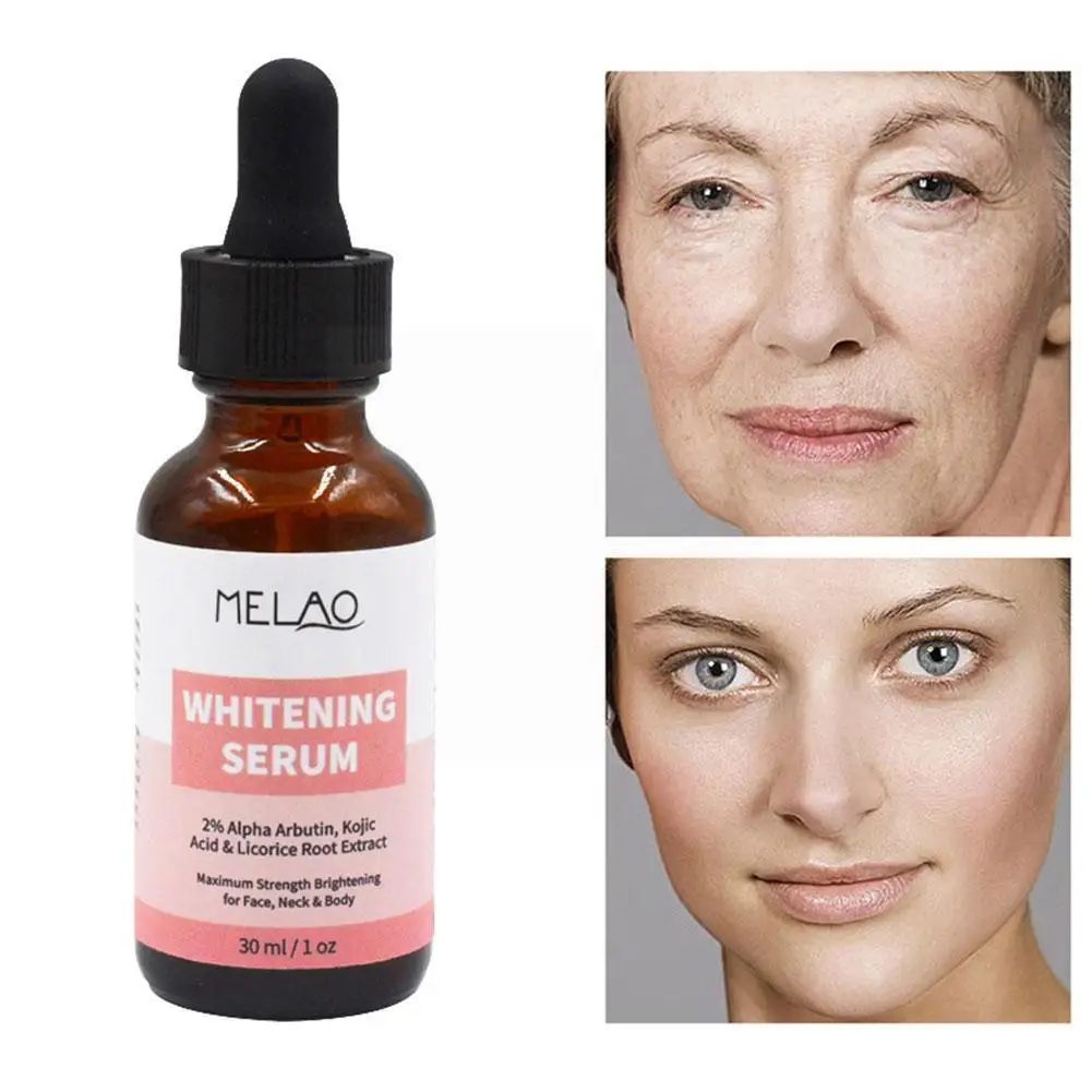 

MELAO Skin Whitening Serum Organic 2% Alpha Arbutin Acid Brightening Kojic Serum Moisturizing Lightening Essence Whitening R3U8