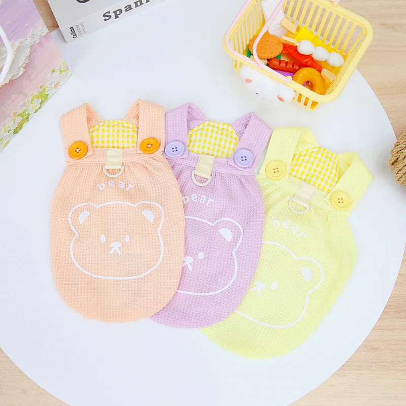 

Puppy Dog Clothes Summer Spring Cat Fashion Vest Pet Cute Cartoon Harness For Small Dog Fashion Pajamas Pomeranian Chihuahua