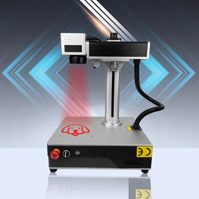 20W 30W Raycus Fiber Laser Marking Machine Engraver Metal Cards Stainless Steel Gold Silver Copper All In One Set Machine