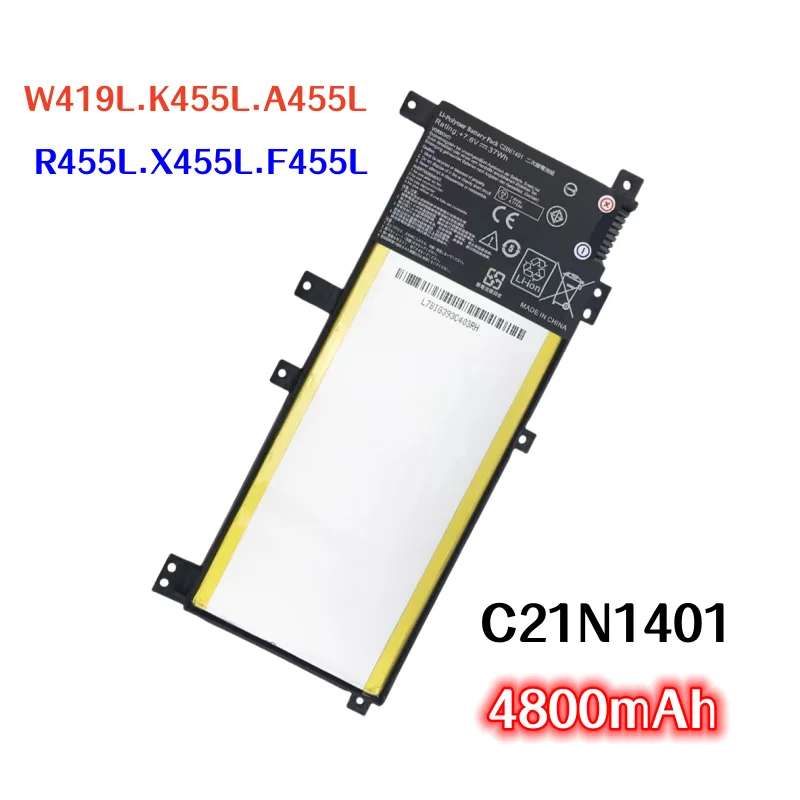 

Original 4800mAh For ASUS W419L K455L A455L R455L X455L F455L C21N1401 laptop Original battery