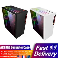 Desktop Computer Case Large Side Transparent Chassis For ATX Motherboard 120 Water Cooling Multi Hard Drive Fan Position PC Case