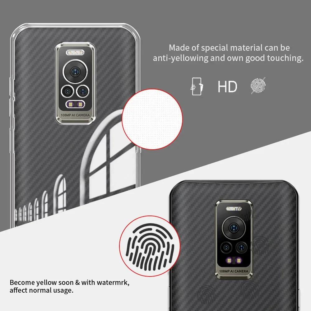 Для Ulefone Armor 17 Pro Чехол Прозрачная мягкая силиконовая искусственная кожа для 17Pro