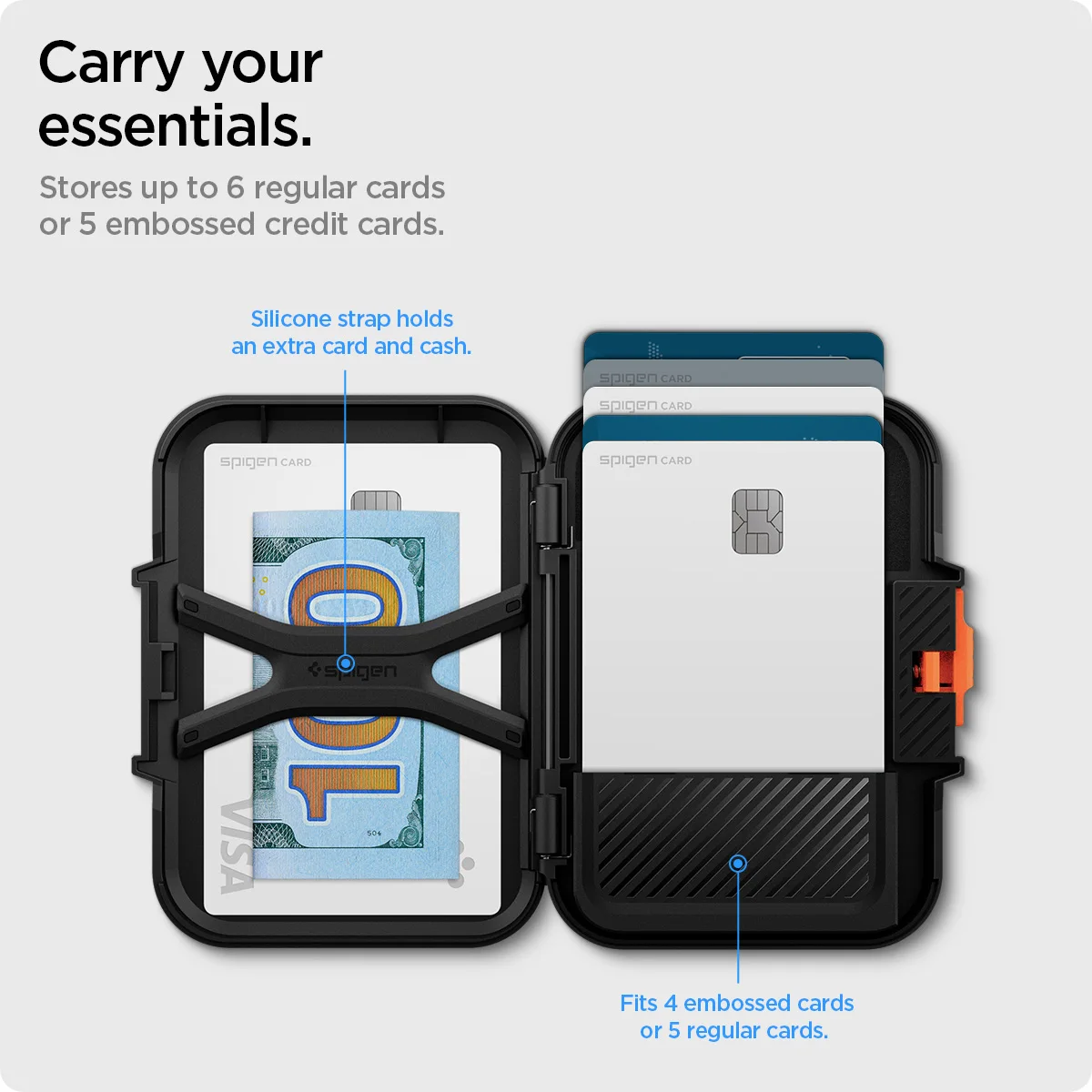 Магнитный держатель для карт-кошелька Spigen Lock Fit (MagFit) MagSafe