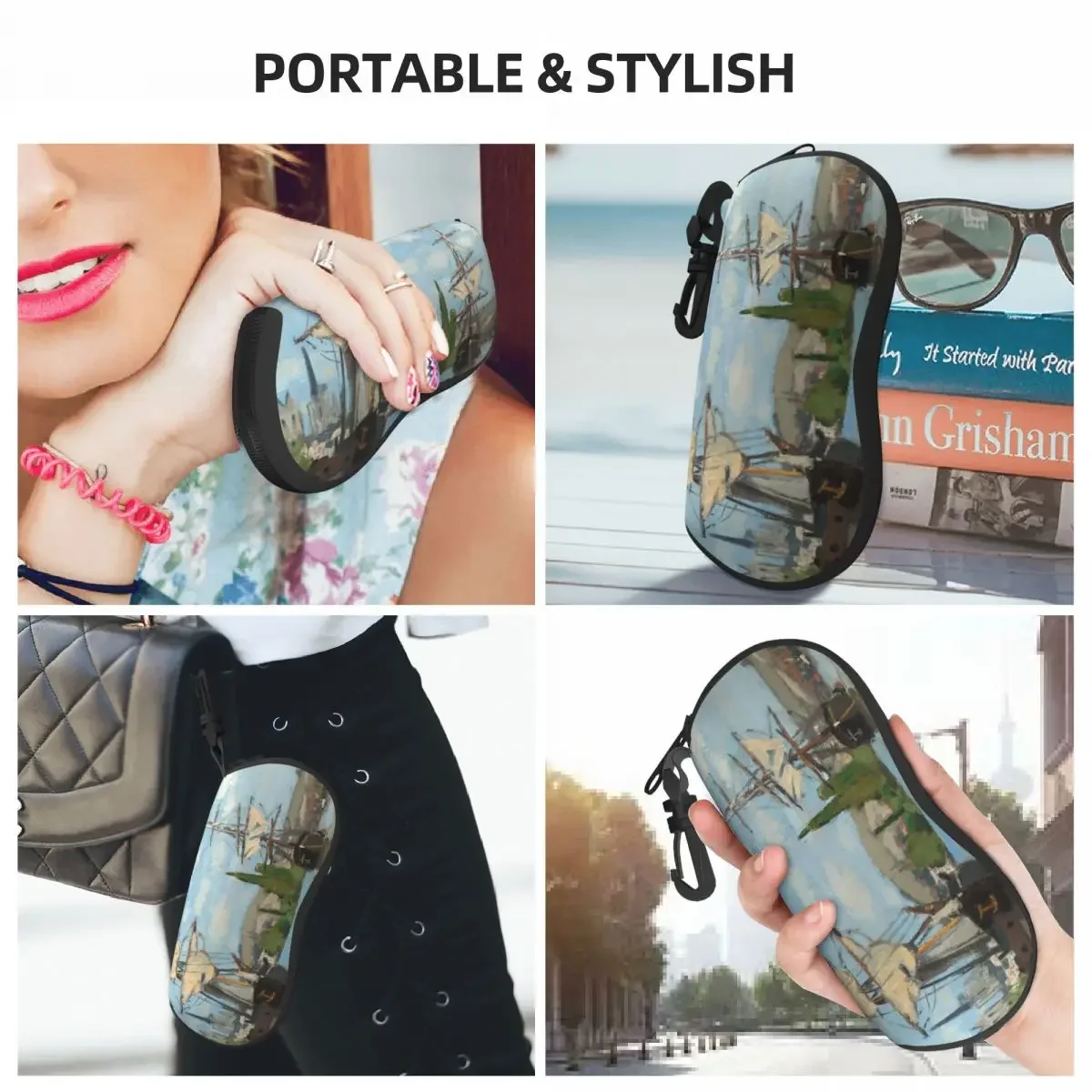 Футляр для очков Клод Моне езды по сене в Руане искусство во французском стиле