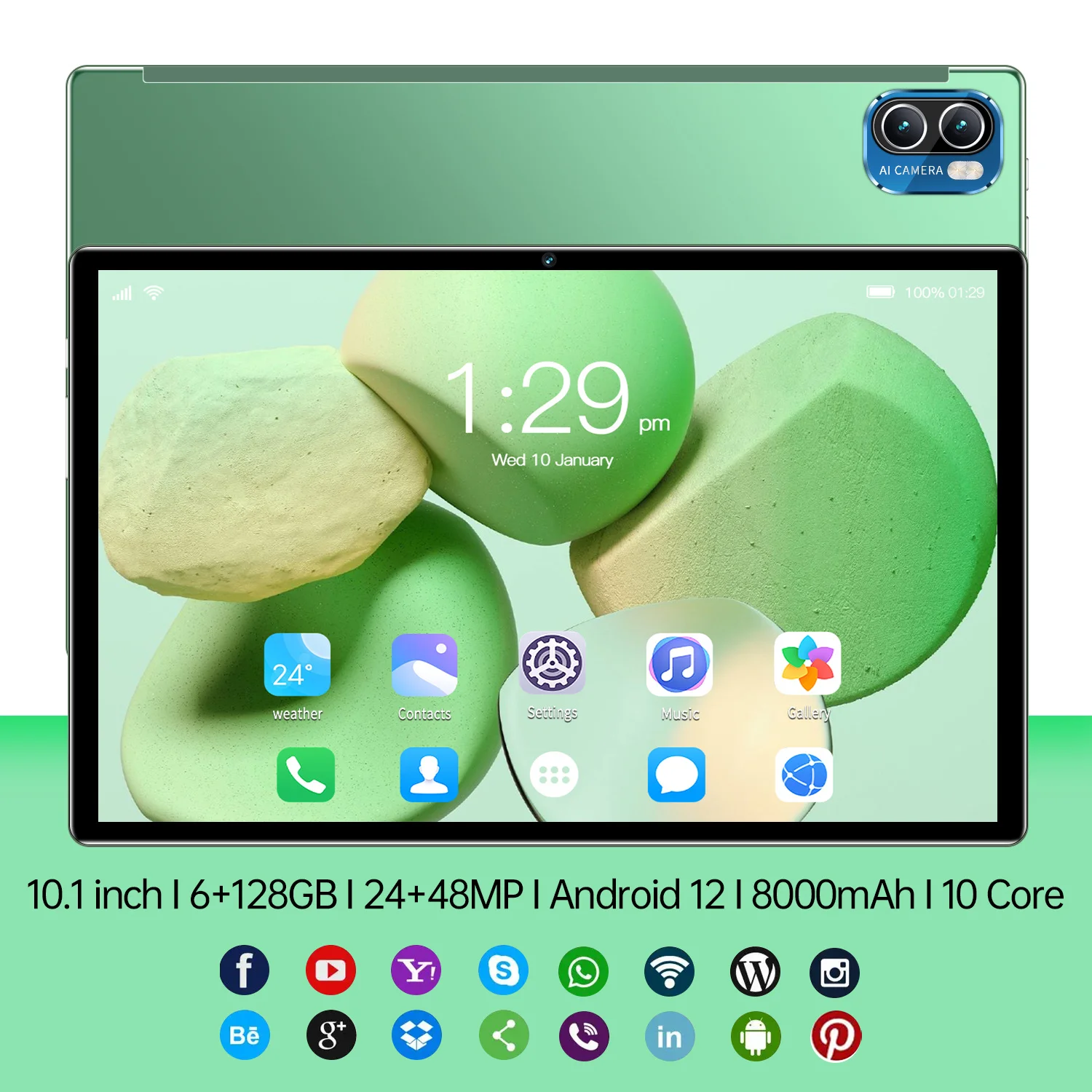 

Новое поступление 2022, 10,1-дюймовый 10-ядерный планшет Android 12, Google Play, Двойная сеть 4G/телефон, GPS, Bluetooth, Wi-Fi, планшеты 6 ГБ ОЗУ, 10,1 Гб ПЗУ
