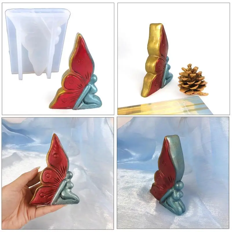 Уникальные формы для свечей 3D литья из эпоксидной смолы ангела силиконовые