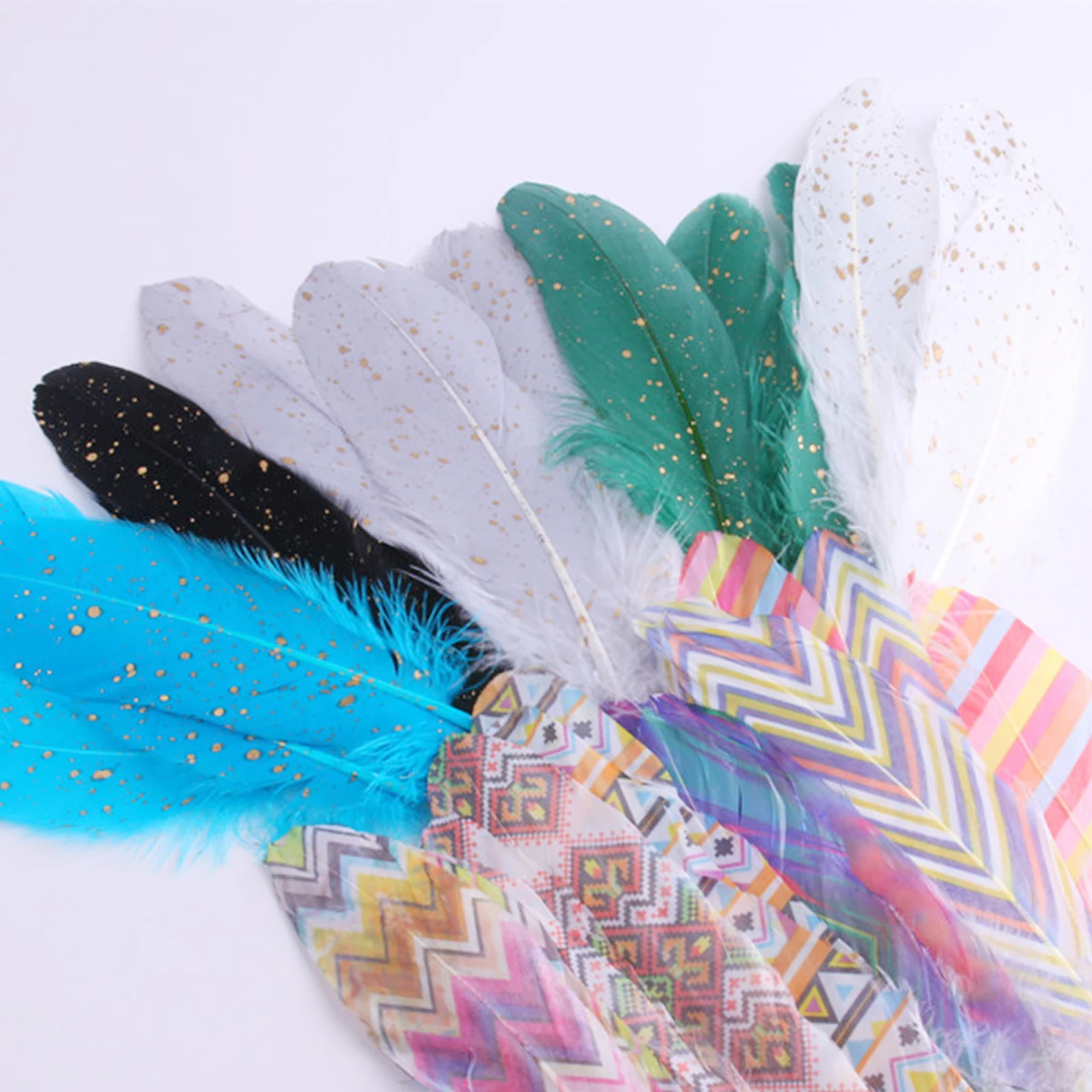 

Goose Feathers 10PCS Colorful Hard Natural Swan Craft Catcher Dream Hat Decoration Accessories For DIY Pluma Handicraft