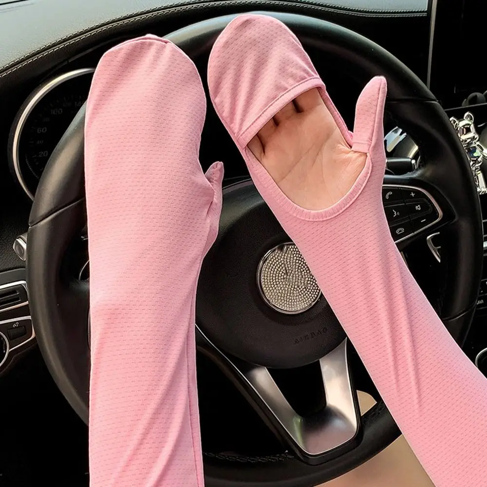 

Nylon UV Insulation Cycling Gloves Long-sleeved Glove Arm Warmers Sunscreen Sleeve Ice Silk Sleeves Sun Protection Cover