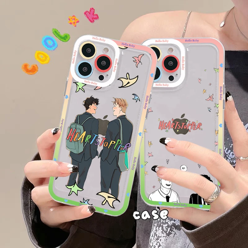 

Heartstopper Phone Case For IPhone 14 13 12 11 Pro Max Mini X Xs XR 6 7 8 Plus SE 2020 Transparent Case
